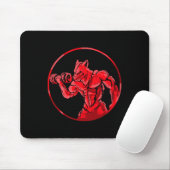 Wolf Bodybuilder Workout für Gym Training Bodybuil Mousepad (Mit Mouse)