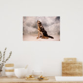 Wolf Bodypainting Poster (Küche)