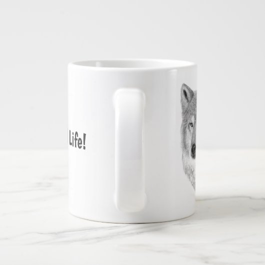 Wolf Bone China Tasse (Rückseite)