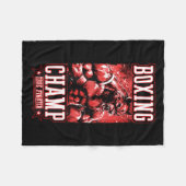 Wolf Boxing Champ _ Boxer Fighter Motivation  Fleecedecke (Vorderseite (Horizontal))