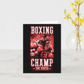 Wolf Boxing Champ _ Boxer Fighter Motivation  Karte (Gelbe Blume)