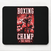 Wolf Boxing Champ _ Boxer Fighter Motivation  Mousepad (Vorne)