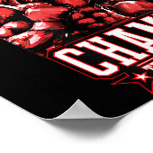 Wolf Boxing Champ _ Boxer Fighter Motivation Poster (Ecke)