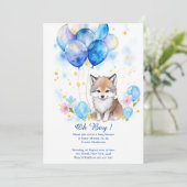 Wolf Boy Baby Shower Einladung (Stehend Vorderseite)
