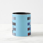 Wolf Breaking Through Color Stripes – Bold Graphic Tasse (Zentrum)