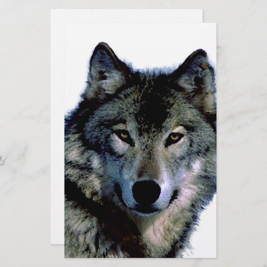 Wolf Briefpapier (Vorne/Hinten)