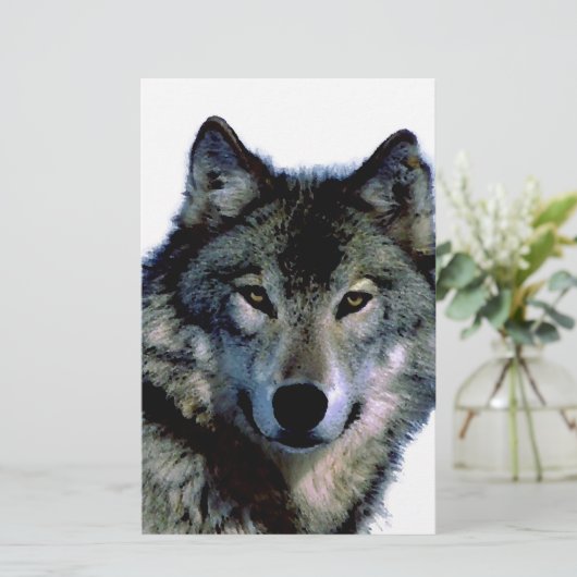 Wolf Briefpapier (Stehend Vorderseite)