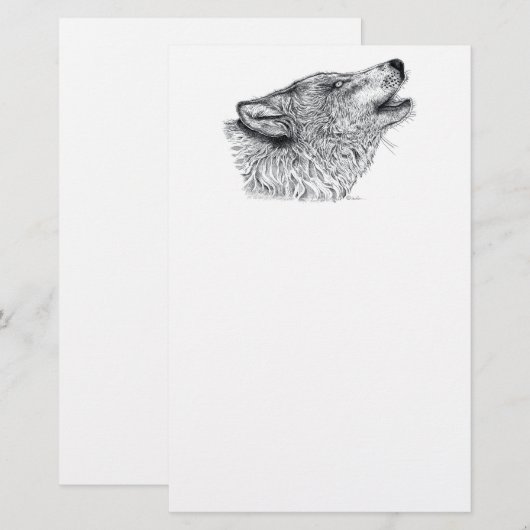 Wolf Briefpapier (Vorne/Hinten)