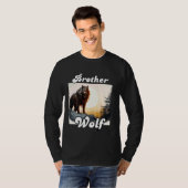 Wolf Brother Matching Tribe Wolves Camping Pack Mo T-Shirt (Vorne ganz)