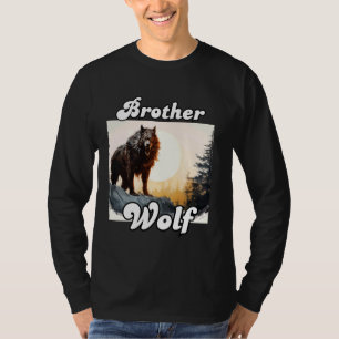 Wolf Brother Matching Tribe Wolves Camping Pack Mo T-Shirt
