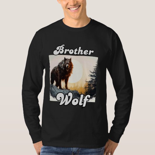 Wolf Brother Matching Tribe Wolves Camping Pack Mo T-Shirt (Vorderseite)