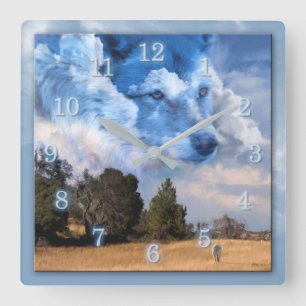 WOLF BROTHER OF THE RANGE QUADRATISCHE WANDUHR