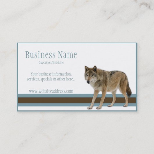 Wolf Business Cards Visitenkarte (Vorderseite)