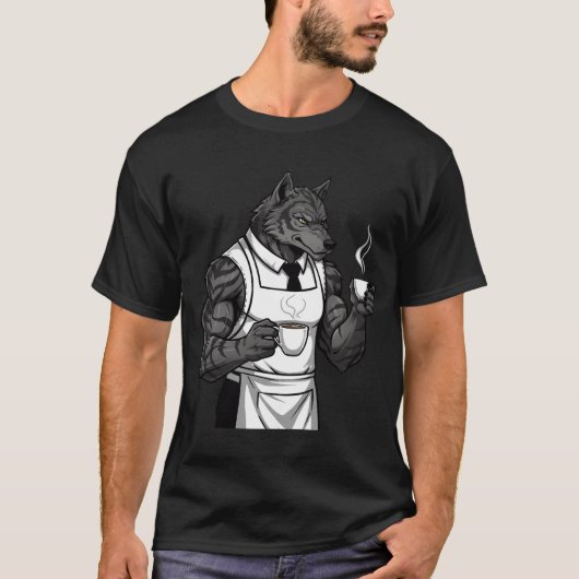 Wolf Cafe Freund T-Shirt (Vorderseite)