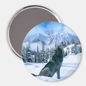 Wolf Call Magnet (Vorderseite/Rückseite)
