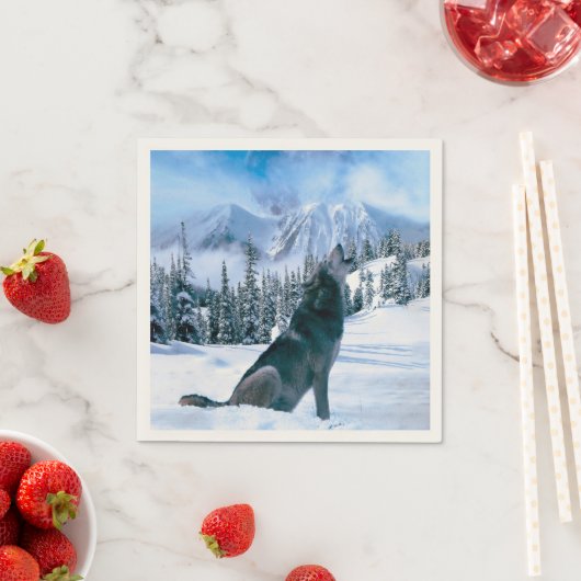 Wolf Call Serviette (Beispiel)