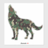 Wolf-Camouflage-Sticker Aufkleber (Blatt)
