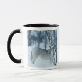 Wolf (Canis Lupus) während des Winters Tasse (Links)