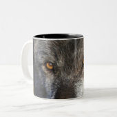 Wolf (CanisLupus) Zweifarbige Tasse (Vorderseite Links)