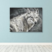 WOLF：Canvas Print Leinwanddruck (Insitu (Holzboden))