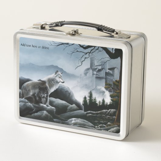 Wolf Castle Guards Metall Brotdose (Vorderseite)