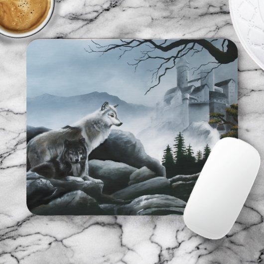 Wolf Castle Guards Mousepad