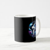 Wolf Celestial Dream Night Howling Moon Funny Wolv Kaffeetasse (VorderseiteRechts)