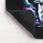 Wolf Celestial Dream Night Howling Moon Funny Wolv Mousepad (Ecke)