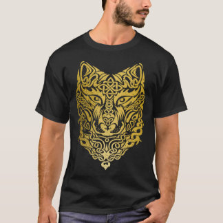 Wolf Celtic Nordic Tribal Muster Vintag Wolf T-Shirt