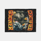 Wolf Certified Gooner Funny Bootleg Meme Dad Papa  Fleecedecke (Vorderseite (Horizontal))