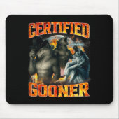 Wolf Certified Gooner Funny Bootleg Meme Dad Papa  Mousepad (Vorne)