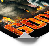 Wolf Certified Gooner Funny Bootleg Meme Dad Papa  Poster (Ecke)