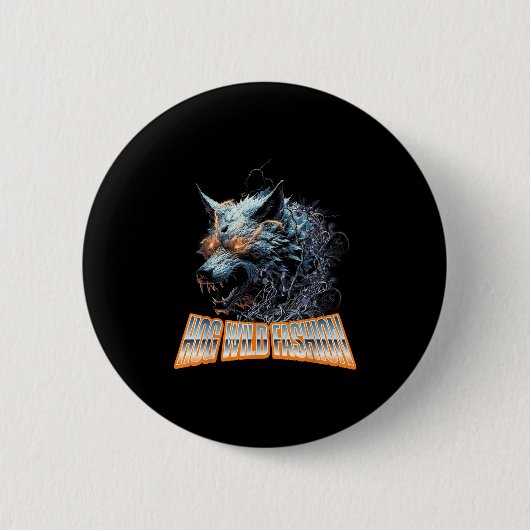 Wolf Chaos Animal Rage Energy Button (Vorderseite)
