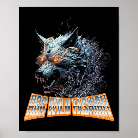 Wolf Chaos Animal Rage Energy Poster (Vorne)