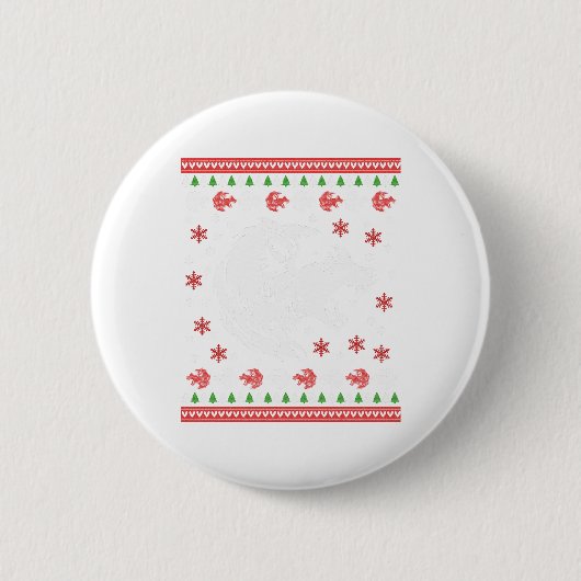 Wolf Christmas Button (Vorderseite)