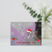 Wolf Christmas Feiertagspostkarte (Stehend Vorderseite)