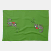 Wolf Christmas Funny Kids Niedlich Geschirrtuch (Horizontal)