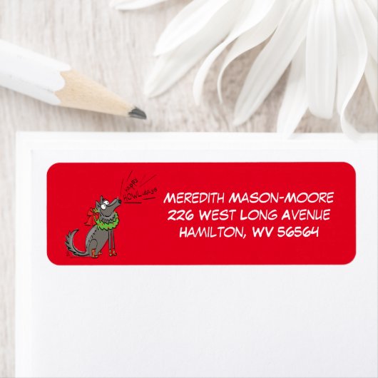 Wolf Christmas Funny Niedlich Kids (Insitu)