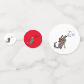 Wolf Christmas Funny Niedlich Kids Konfetti (Vorderseiten)