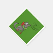 Wolf Christmas Funny Niedlich Kids Serviette (Ecke)
