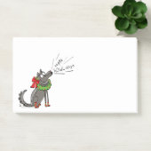 Wolf Christmas Happy Howlidays Funny Post-it Klebezettel (Büro)