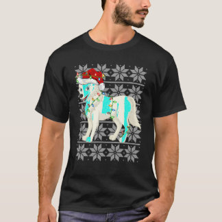 Wolf Christmas Lights Weihnachtsmannmütze Wolf Ugl T-Shirt
