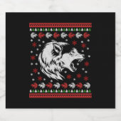 Wolf Christmas Schaumweinetikett (Einzelnes Label)