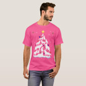Wolf Christmas Tree Funny Christmas Animals Lover T-Shirt (Vorne ganz)