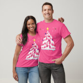 Wolf Christmas Tree Funny Christmas Animals Lover T-Shirt (Unisex)