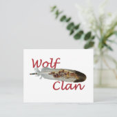 Wolf Clan Postkarte (Stehend Vorderseite)