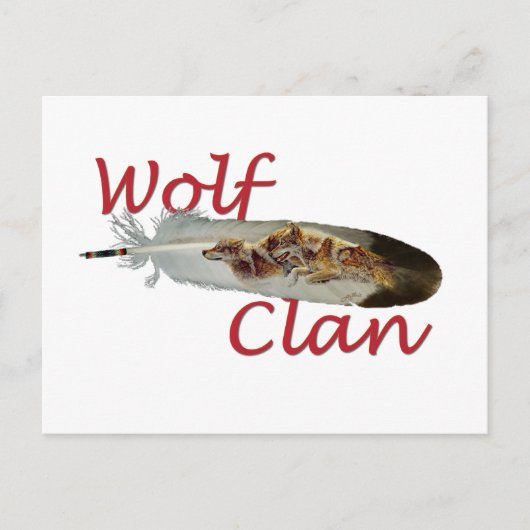 Wolf Clan Postkarte (Vorderseite)
