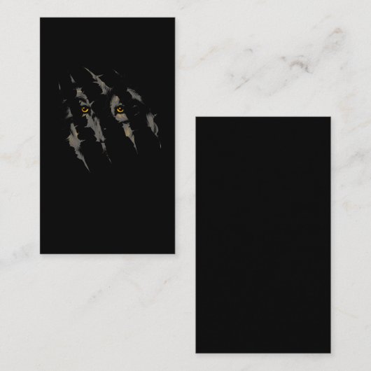 Wolf Claw krratch Wolves Forest Animal Visitenkarte (Vorne/Hinten)