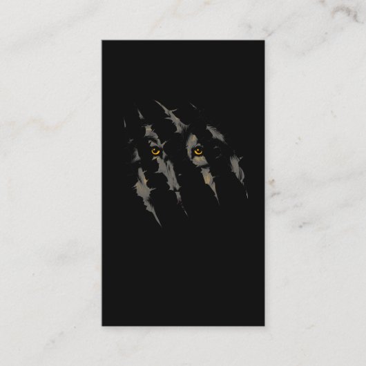 Wolf Claw krratch Wolves Forest Animal Visitenkarte (Vorderseite)