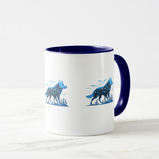 Wolf Clipping-Tasse Tasse (VorderseiteRechts)